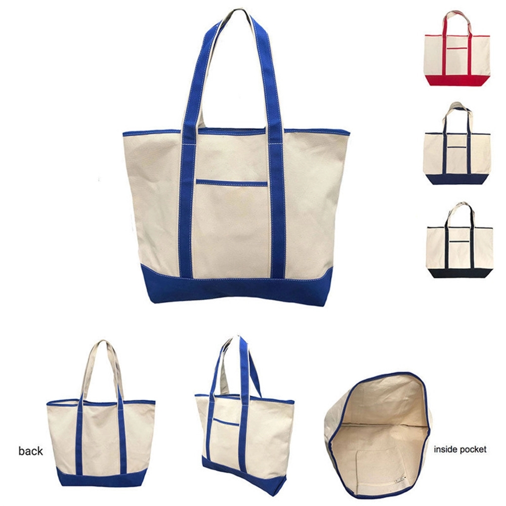 Deluxe Tote Bag With Outer Pocket, custom tote bag with logo imprint 7