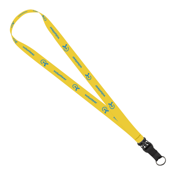 3/4" Dye-Sublimated Lanyard with Slide-Release & Metal Split-Ring 3