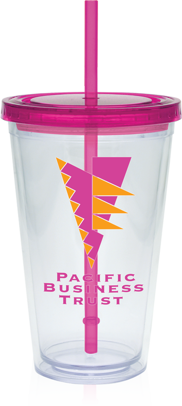 20 oz. Large Carnival Cup - Color Lid and Straw 4