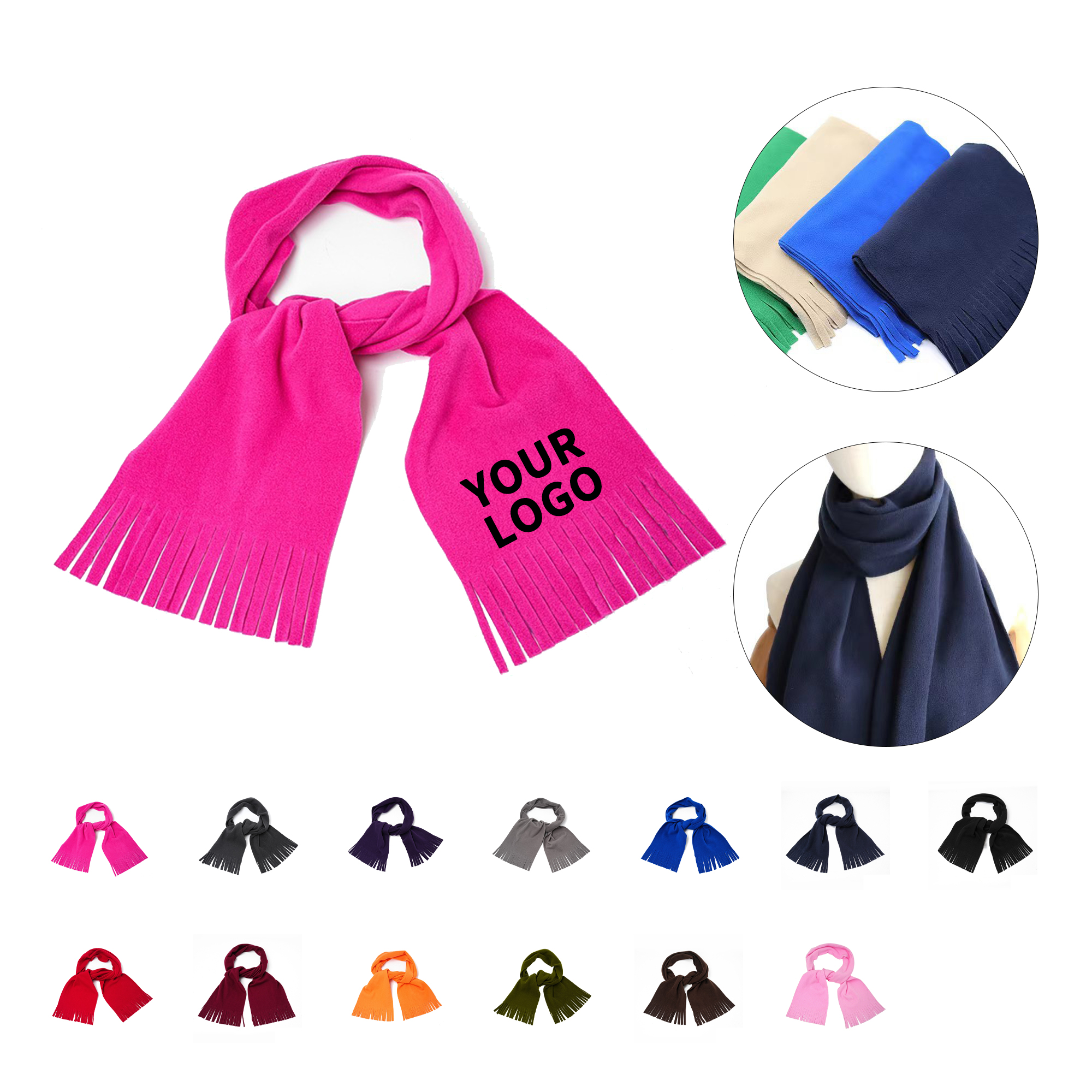 Polyester Knit Tassel Scarf 24