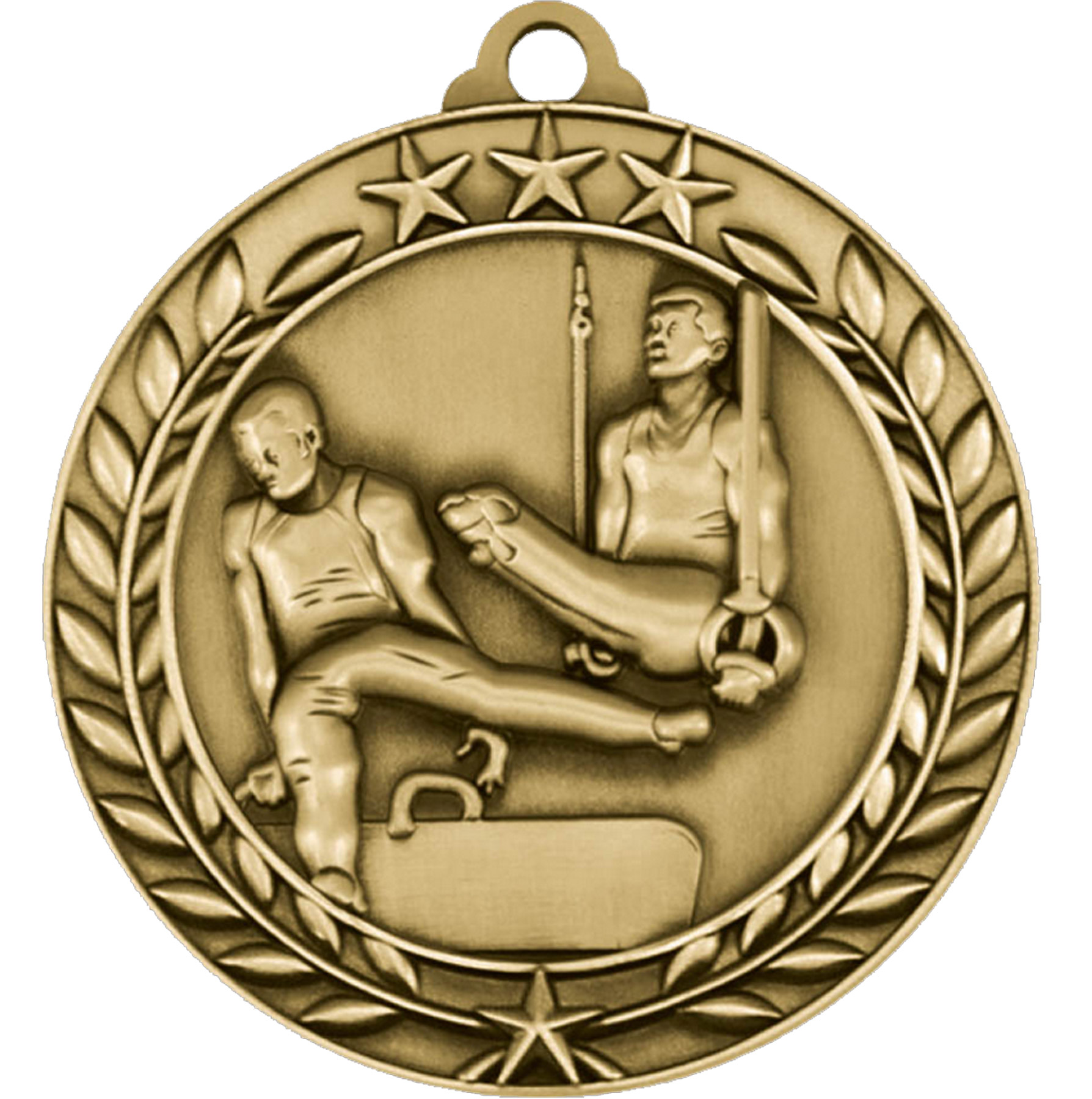 Stock Small Academic & Sports Laurel Medals: Men's Gymnastics 4