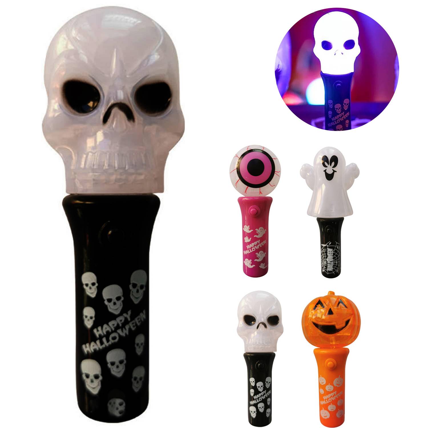 Kids Halloween LED Flashing Stick Toys 6