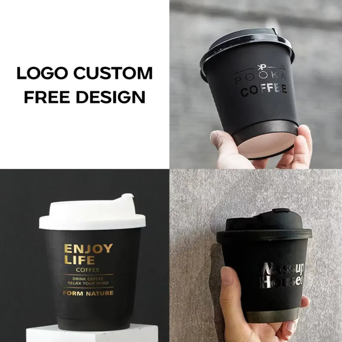 8oz Custom Double Wall Paper Cups 4