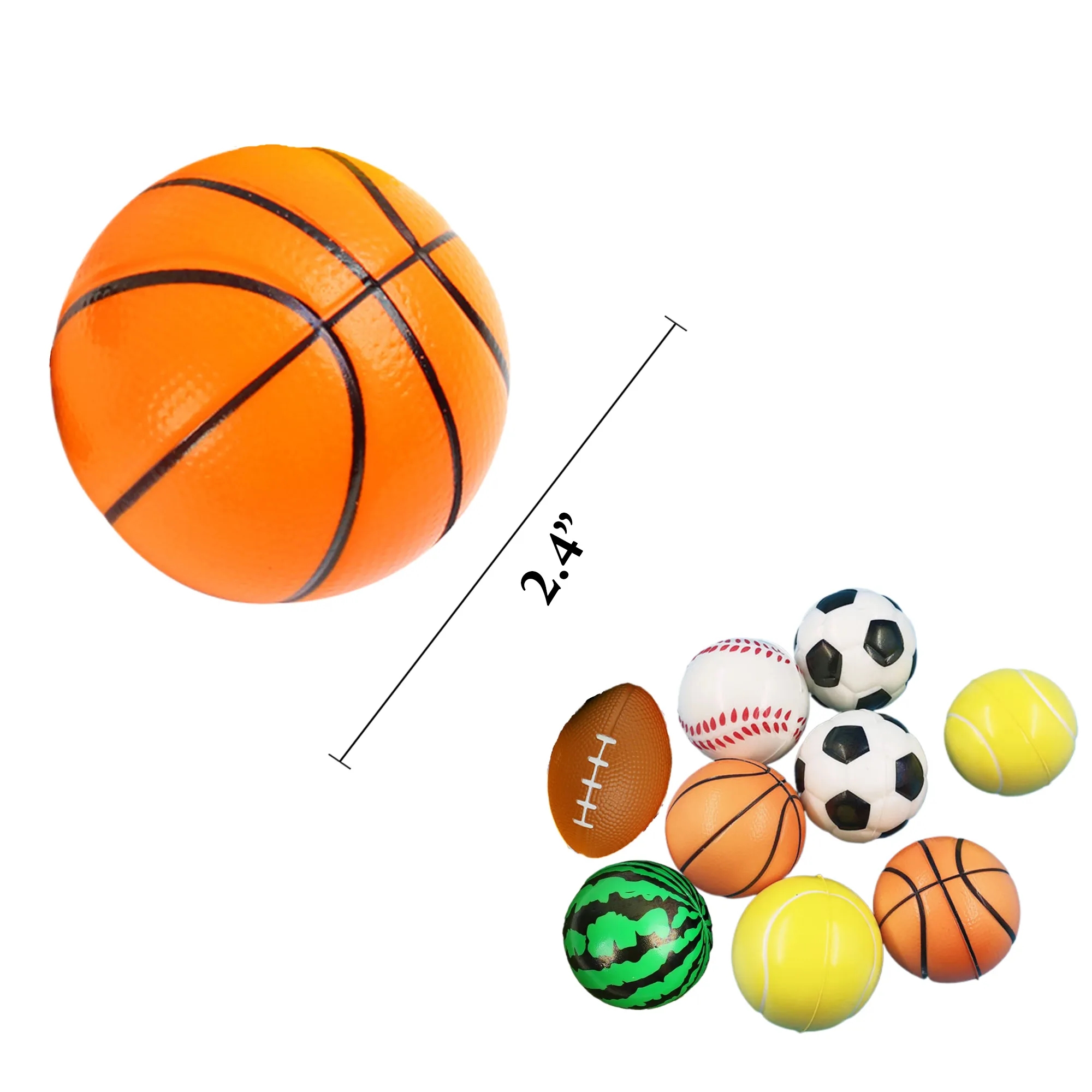 MOQ100 2.4-Inch PU Elastic Stress Relief Ball 11