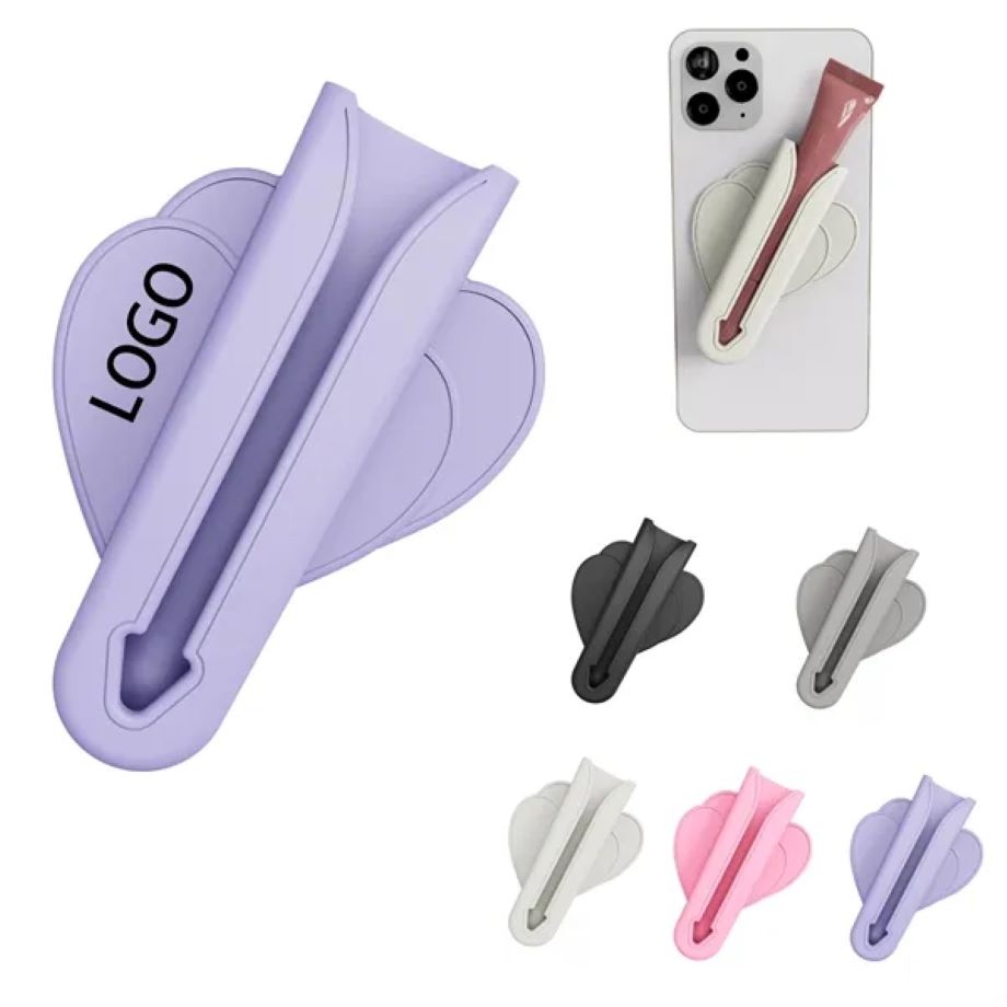 Silicone Lipstick Lip Balm Phone Back Clip 2