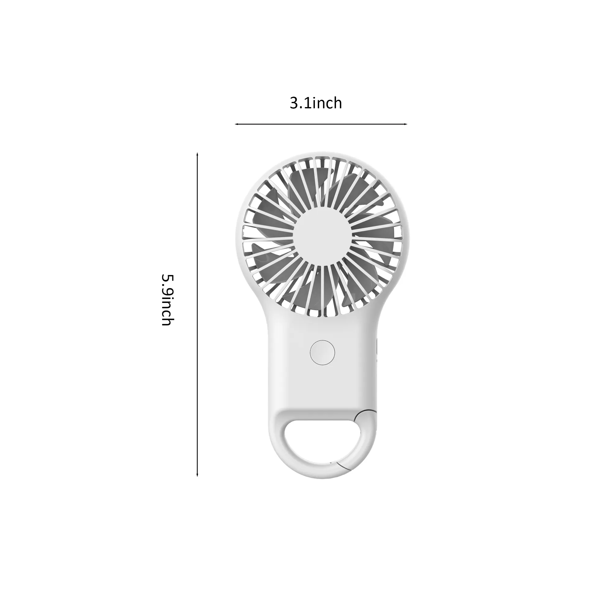 Portable Carabiner Buckle Small Fan MOQ 100 PCS 3