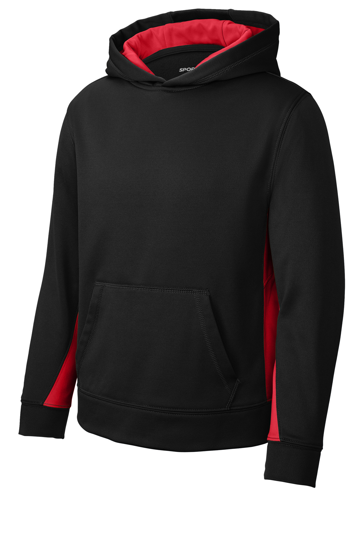 Sport-Tek Youth Sport-Wick Fleece Colorblock Hooded Pullover. YST235 5