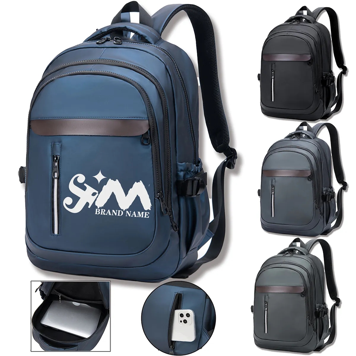 Custom Simple Anti Theft Business Durable Travel Backpack 2