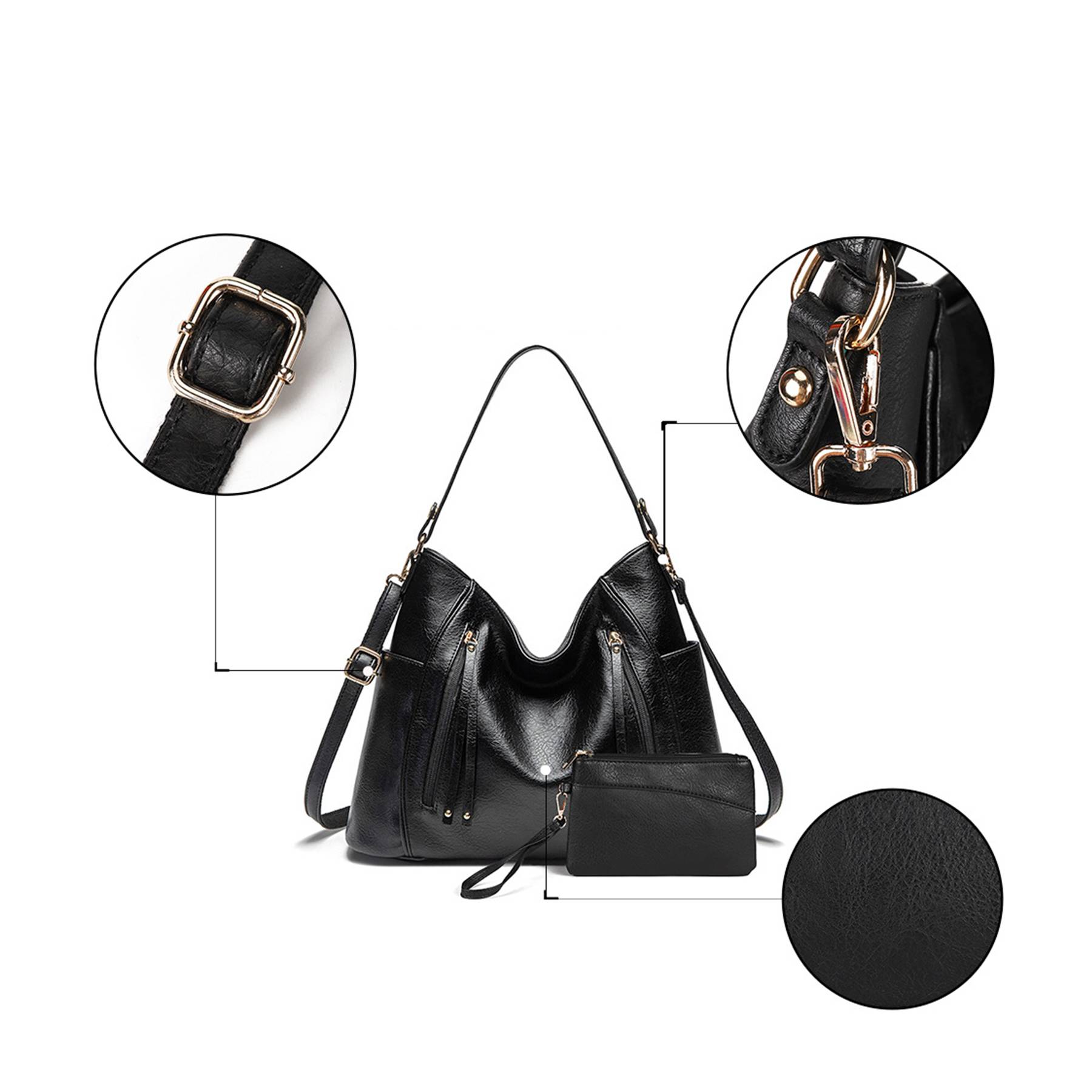 PU lapsting Hobo Bags for Women Handbags Purse Ladies 5
