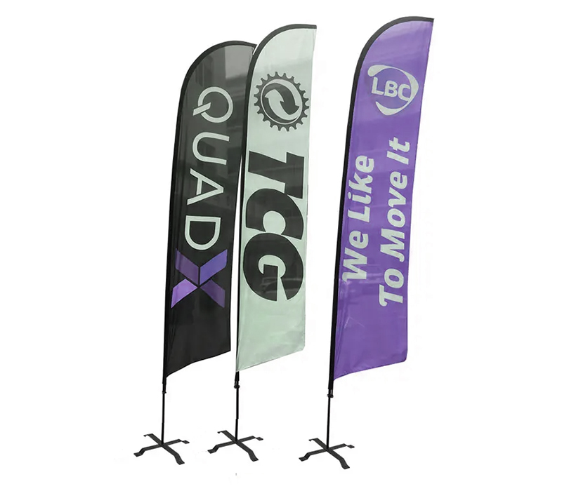 Feather Flag Enhanced with Fiberglass Poles 4