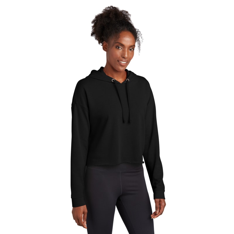 Sport-Tek Women's PosiCharge Tri-Blend Wicking Fleece Crop Hooded Pullover, custom hoodie or sweatshirt with logo imprint 10
