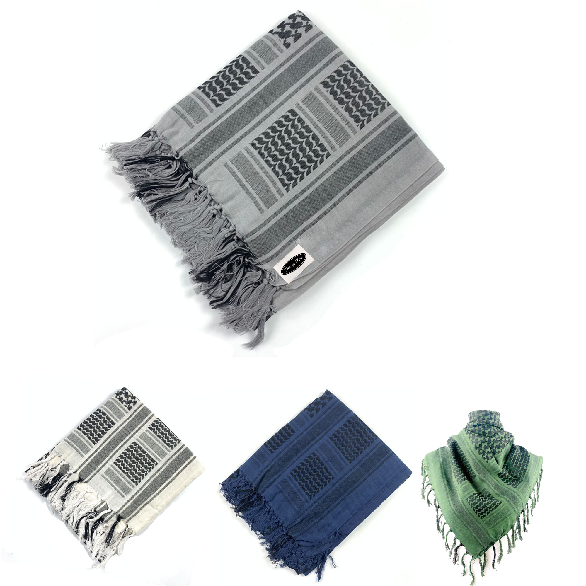 Trendy Neck Head Wrap with Tassel for Men and Women 3
