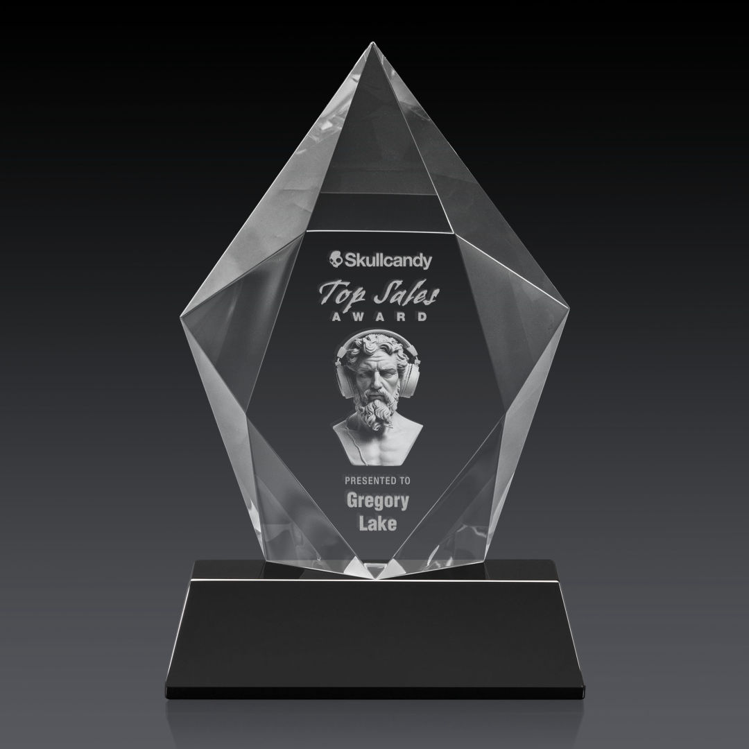 Devron 3D Award on Base - Black 6