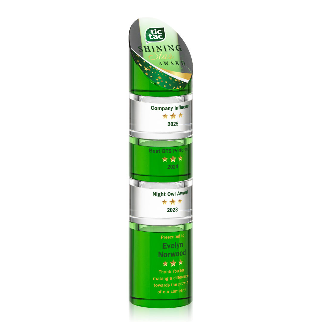 Atlantis Stacker VividPrint™ Award -  Green 8
