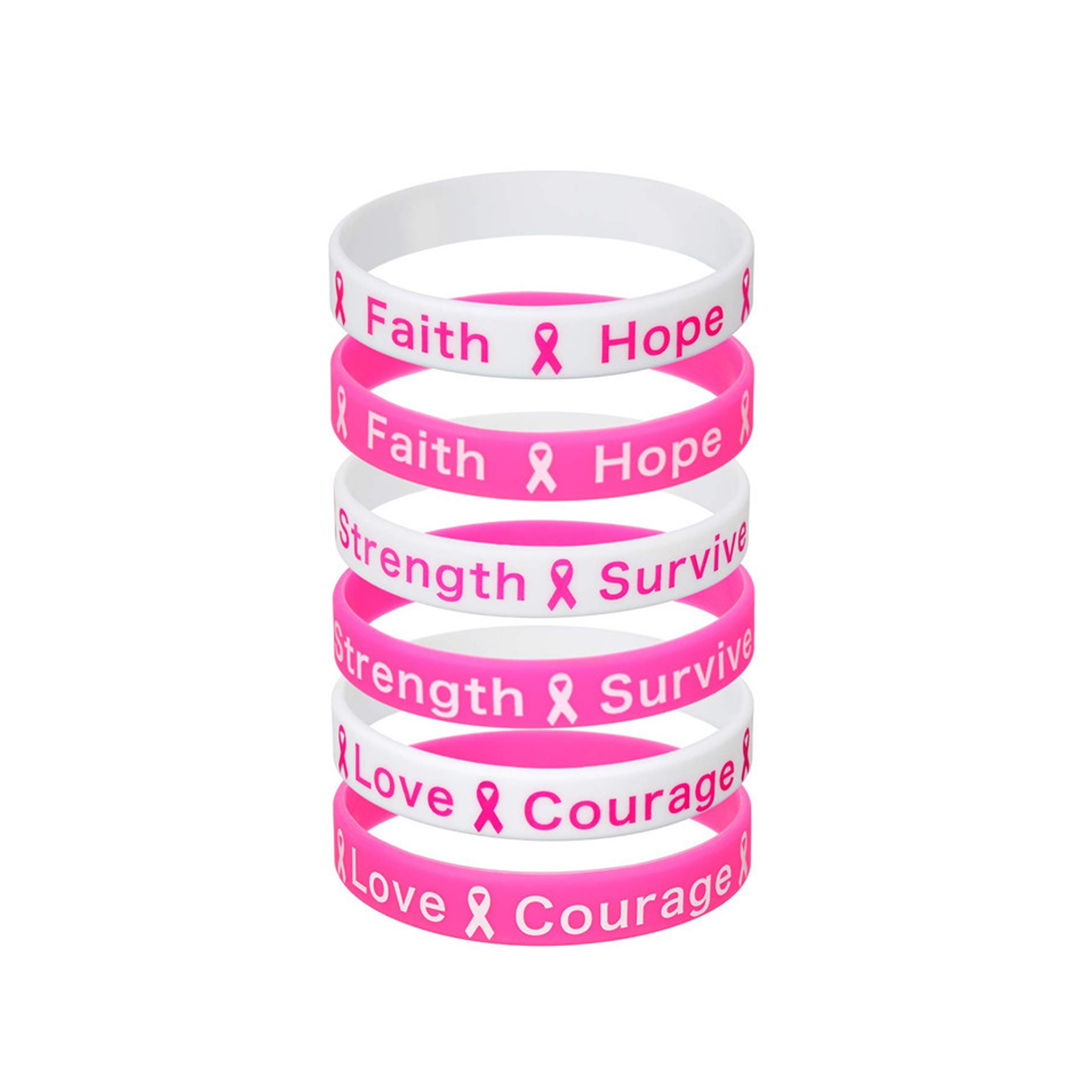 Breast Cancer Awareness Silicone Bracelet (direct import) 4