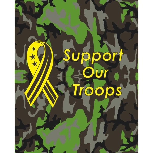 Support Our Troops Garden Flag - Camouflage 2