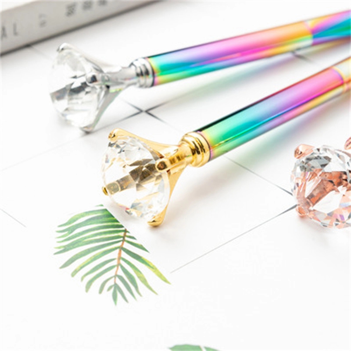 Big Diamond Crystal Ballpoint Pens Glitter Cute Women 2