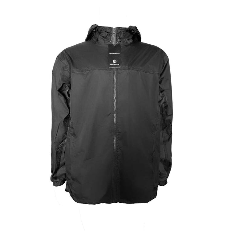 Men's Waterproof Full Zip Raincoats - Size Large Black 2