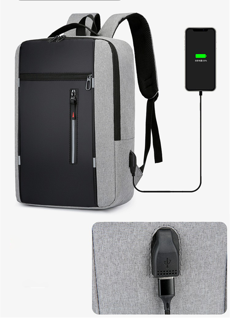 Oxford Laptop Backpack with USB Charging Port 8