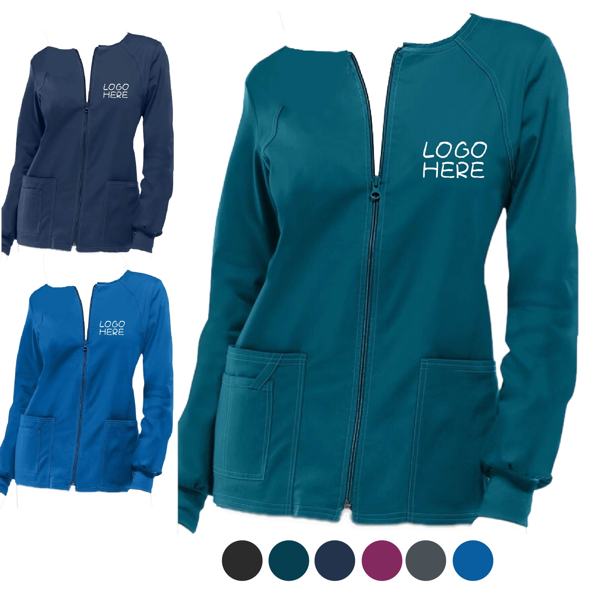 Round Neck Zipped Jacket 2