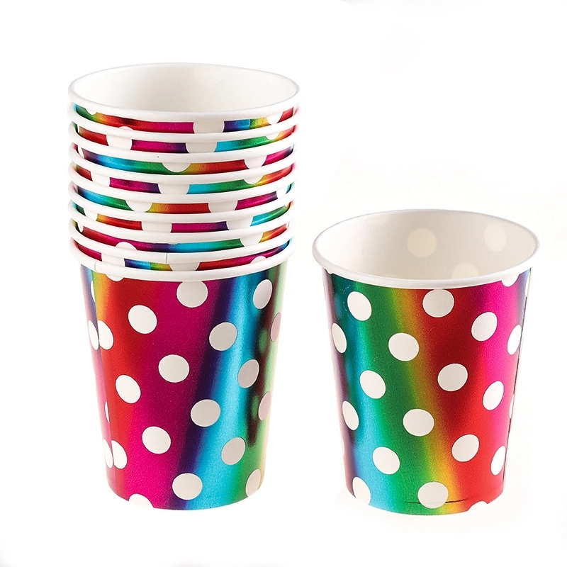 9oz Disposable Party Picnic Beverage Ice Cream Paper Cup 6
