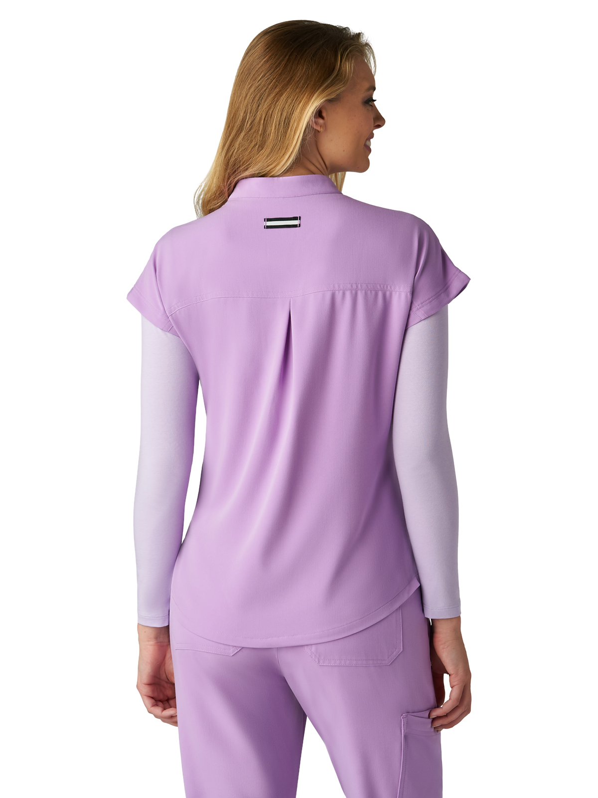 koi - Next Gen - Womens Two-Pocket Button Closure Scrub Top 15