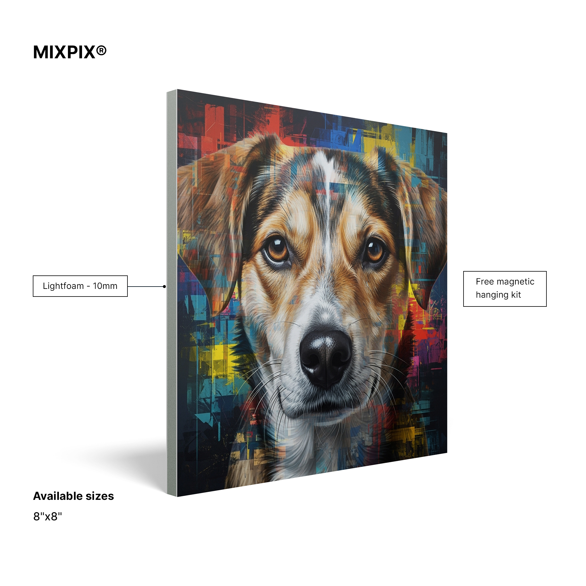 Custom MIXPIX® Photo Tiles – Personalized Wall Art with Magnetic Mounting for Creative Displays 2