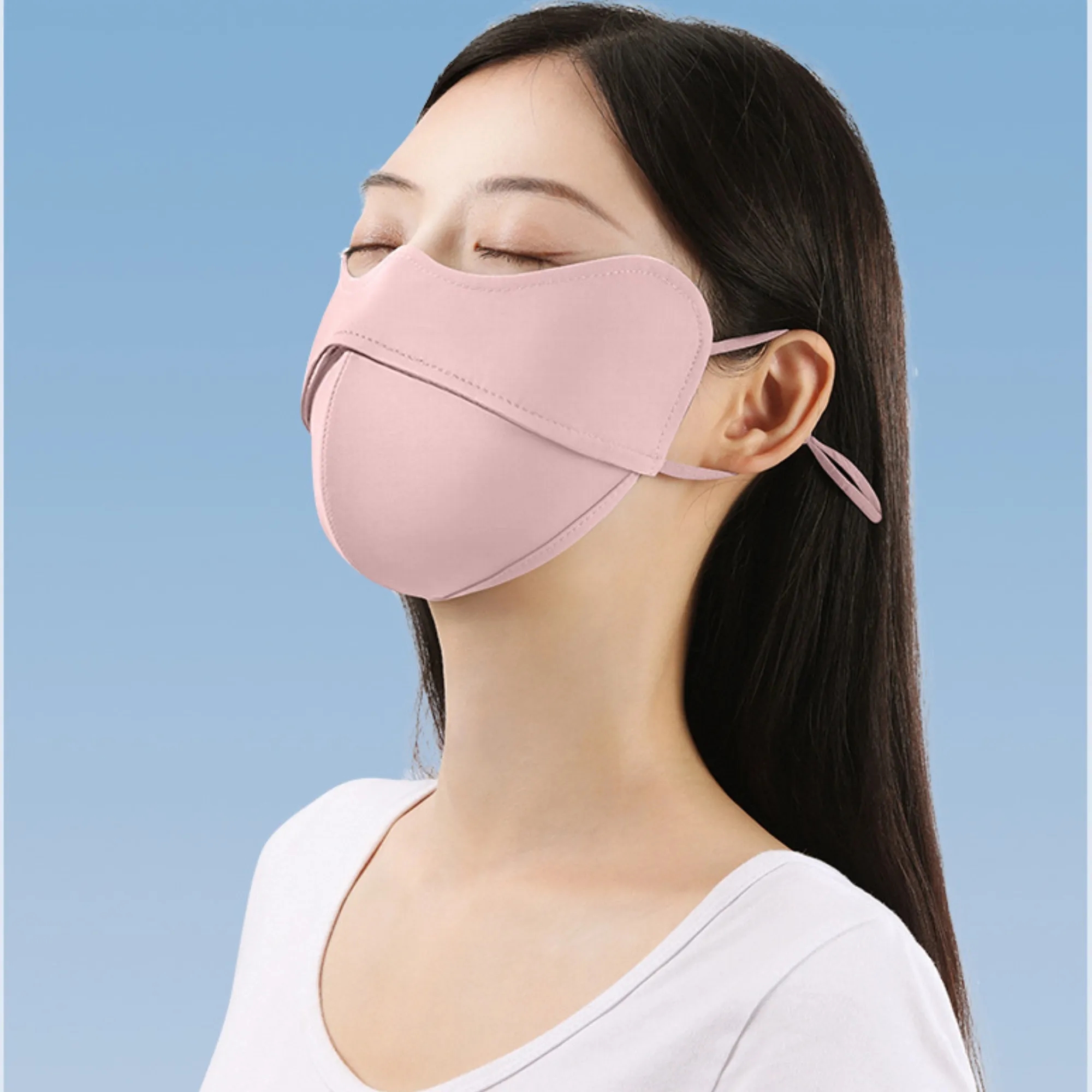 Sun Protection Facemask Breathable Ice Silk Mask Reusable 4