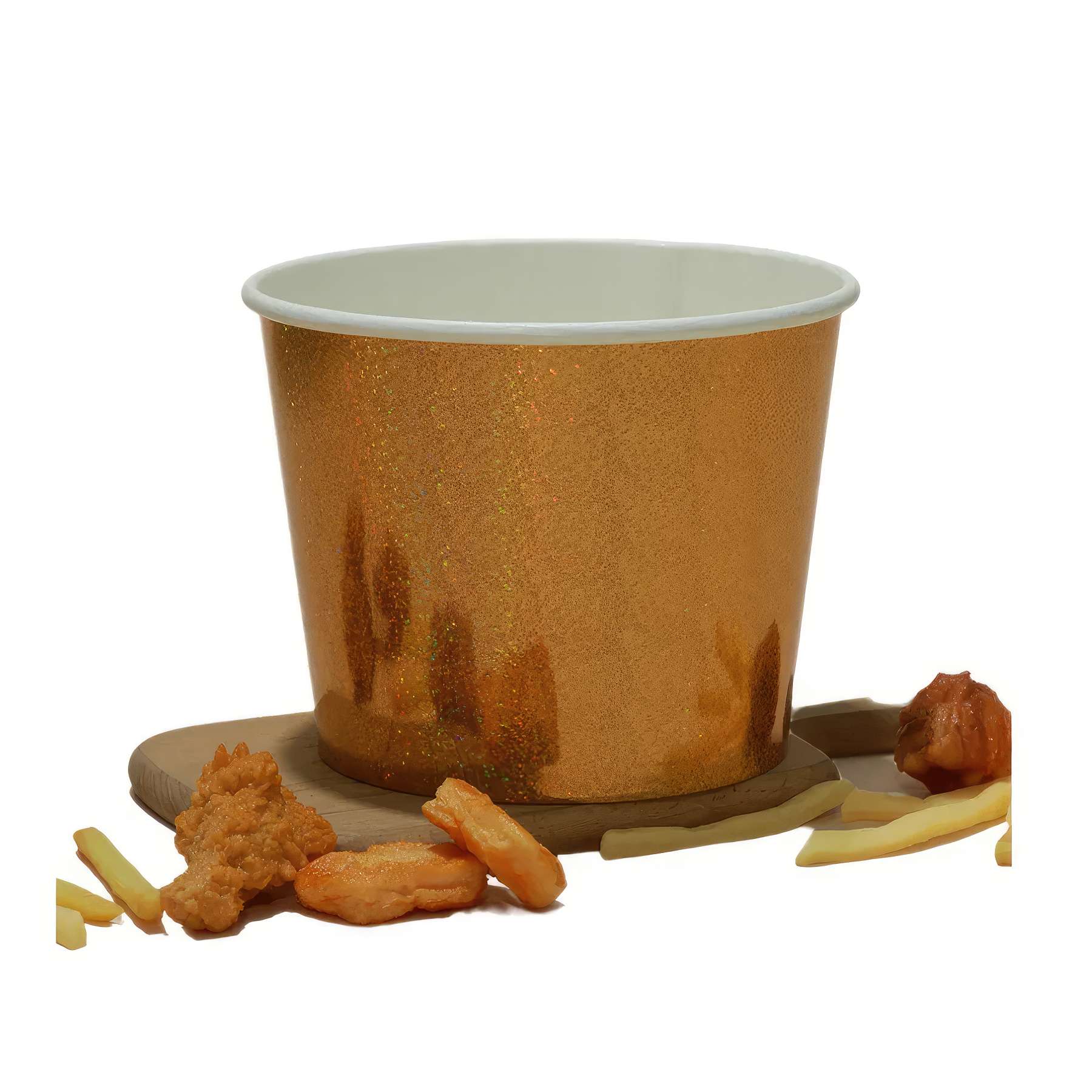 Custom 85/150 oz Chicken Popcorn Snack Food Paper Bucket 150 oz 3