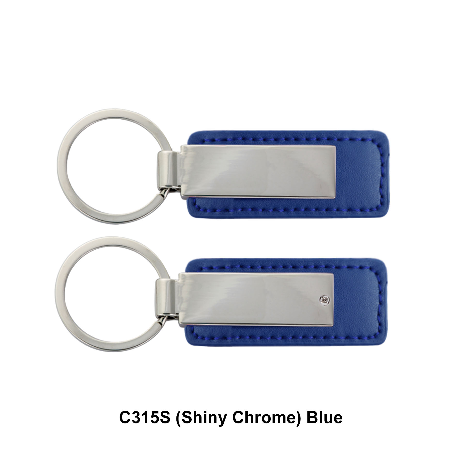Leatherette with Rectangular Metal Key Tag (Key Chain, Keychain) 6