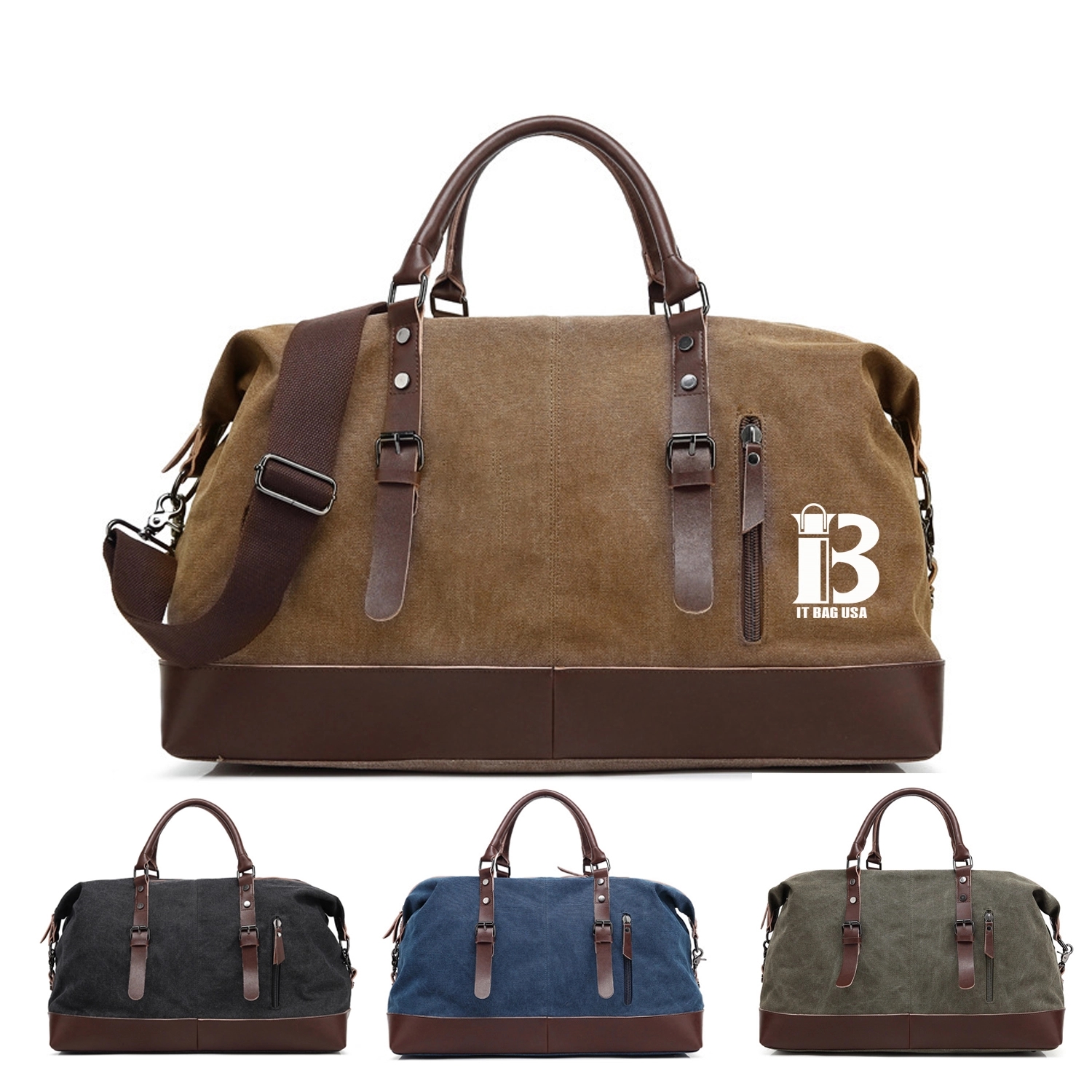 Large Canvas Travel Tote Bag 1