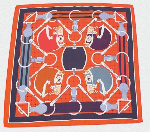23"x 23"--Custom Silk Square Scarf w/ Fashion Pattern 8