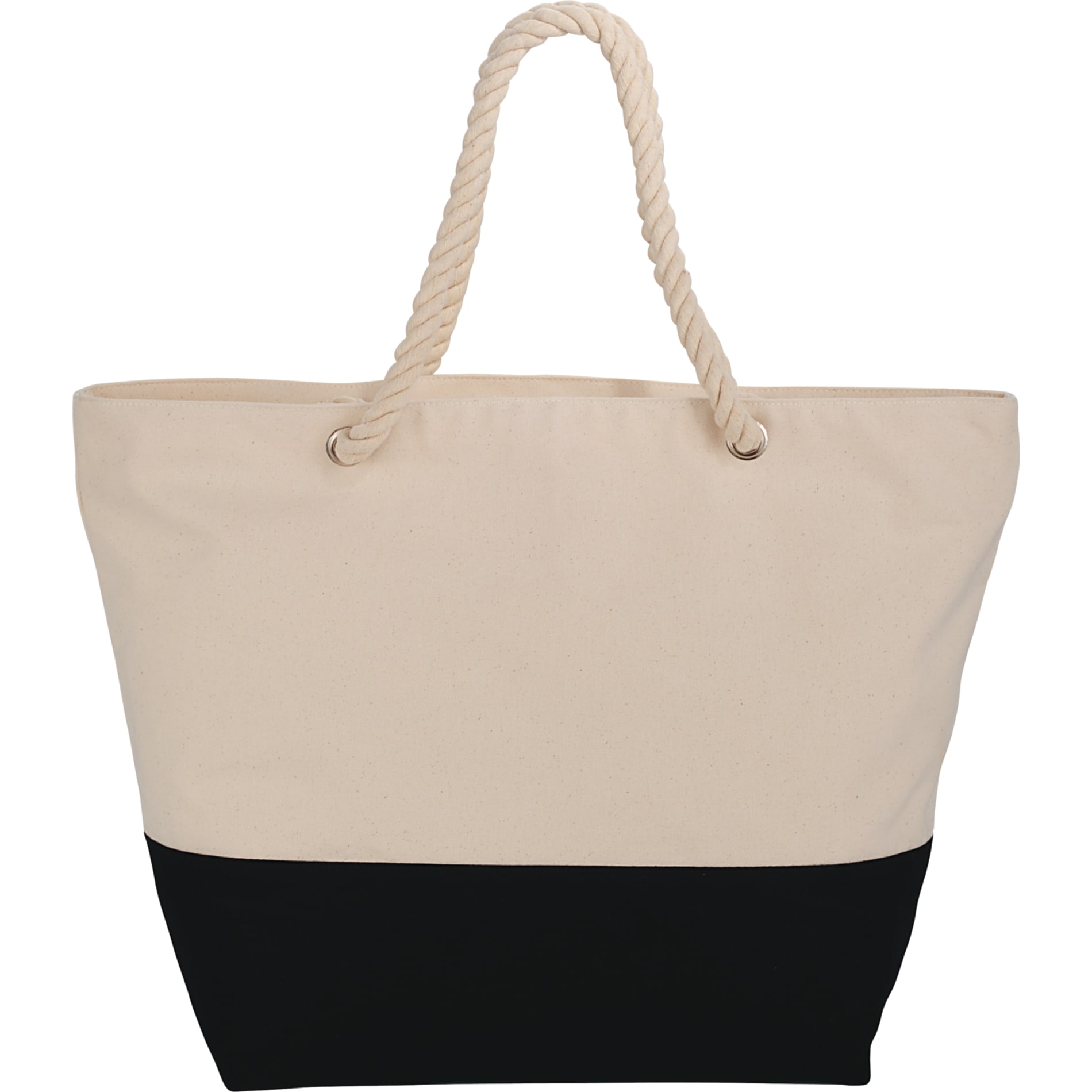 Zippered 12oz Cotton Canvas Rope Tote 20