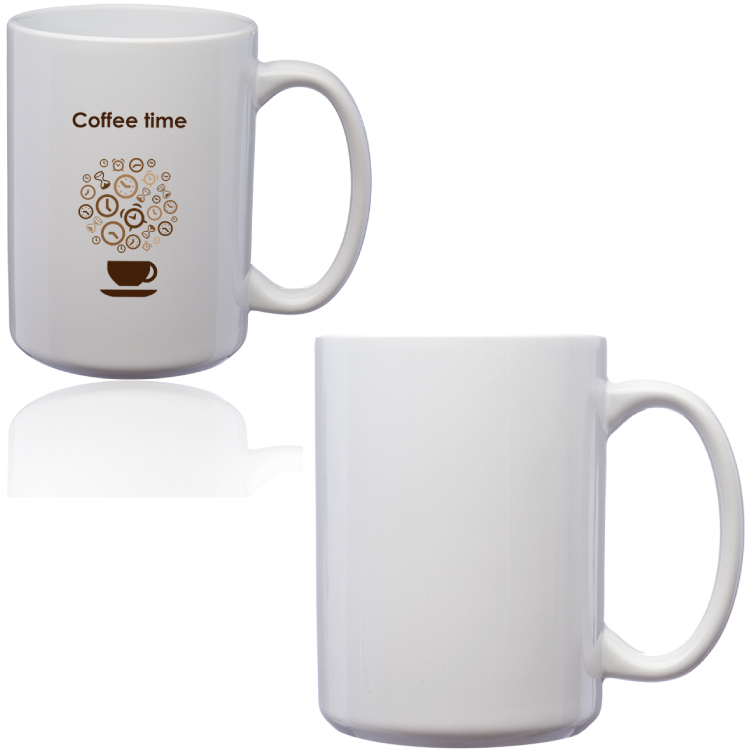 15 oz. Large El Grande Coffee Mug - White 3