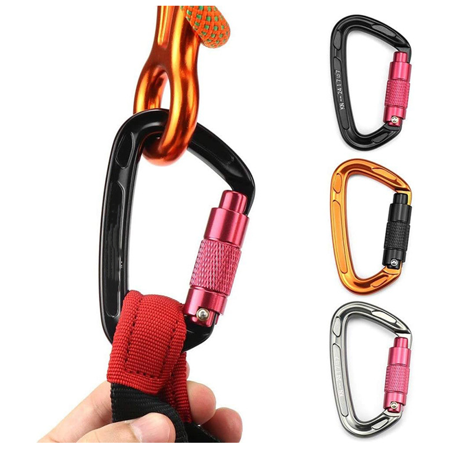Locking Climbing Carabiner Clips 4