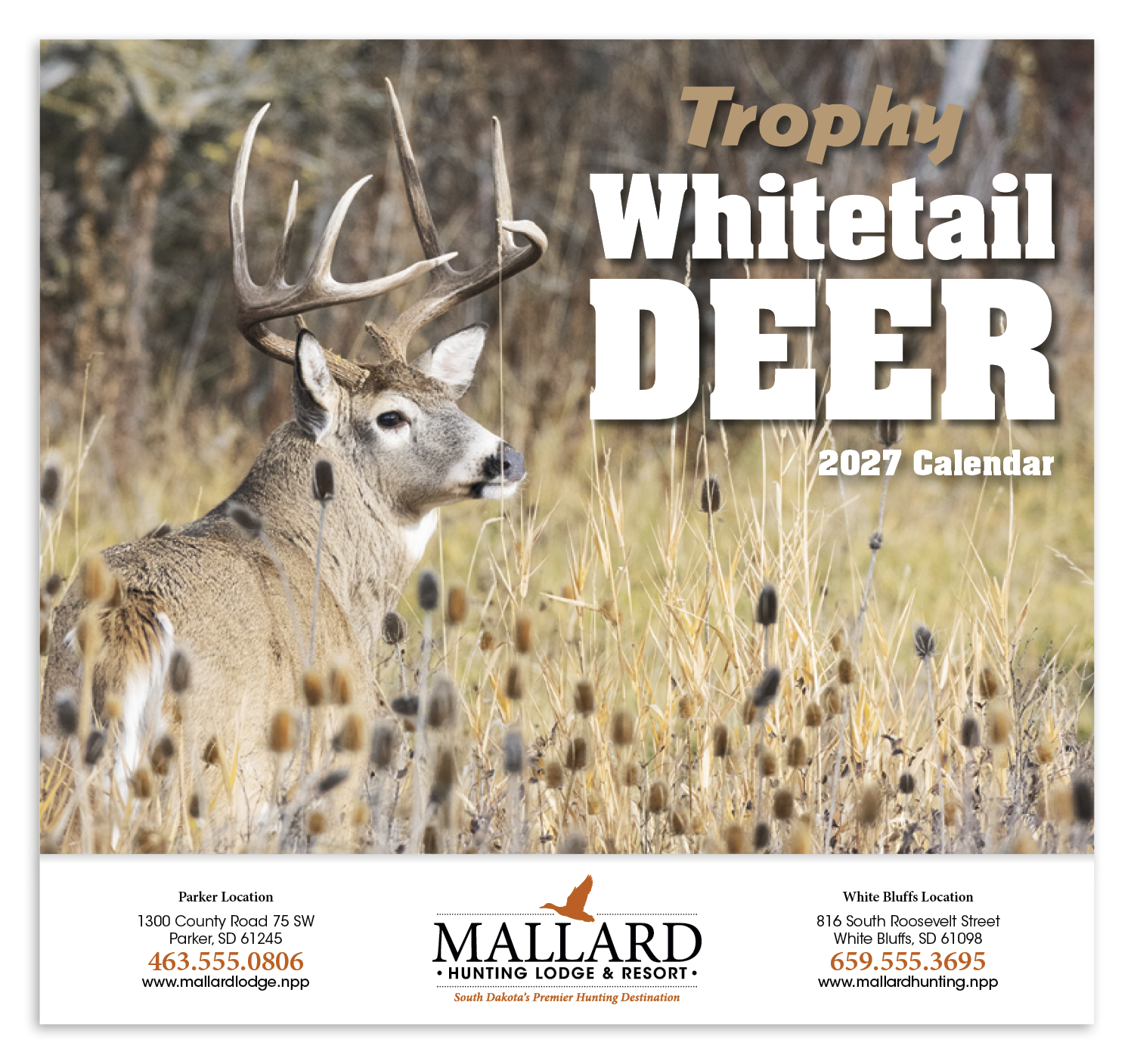 HotLine® Products Trophy Whitetail Deer Appointment Calendar - Stapled 45