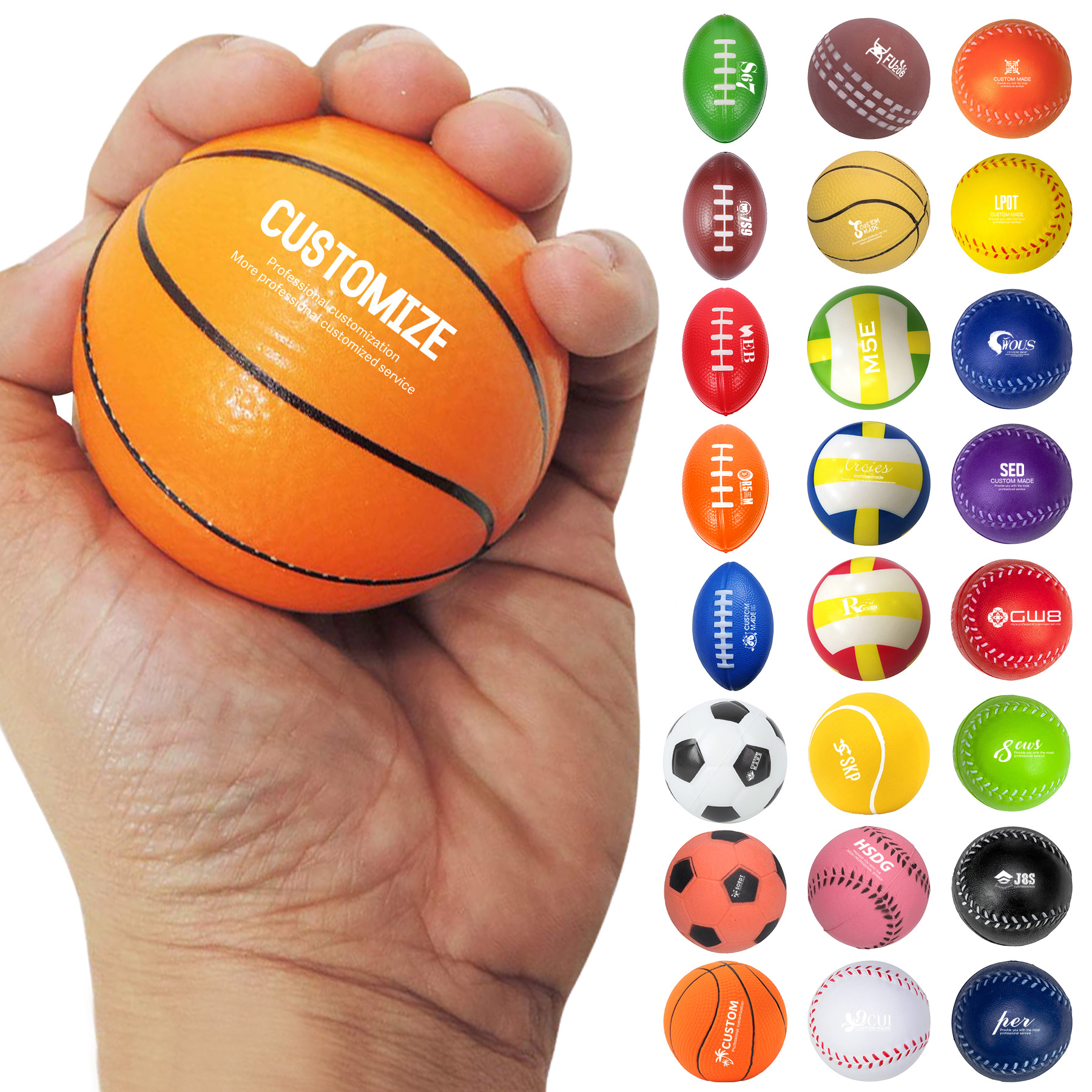 2.4'' Sports PU Stress Balls 22