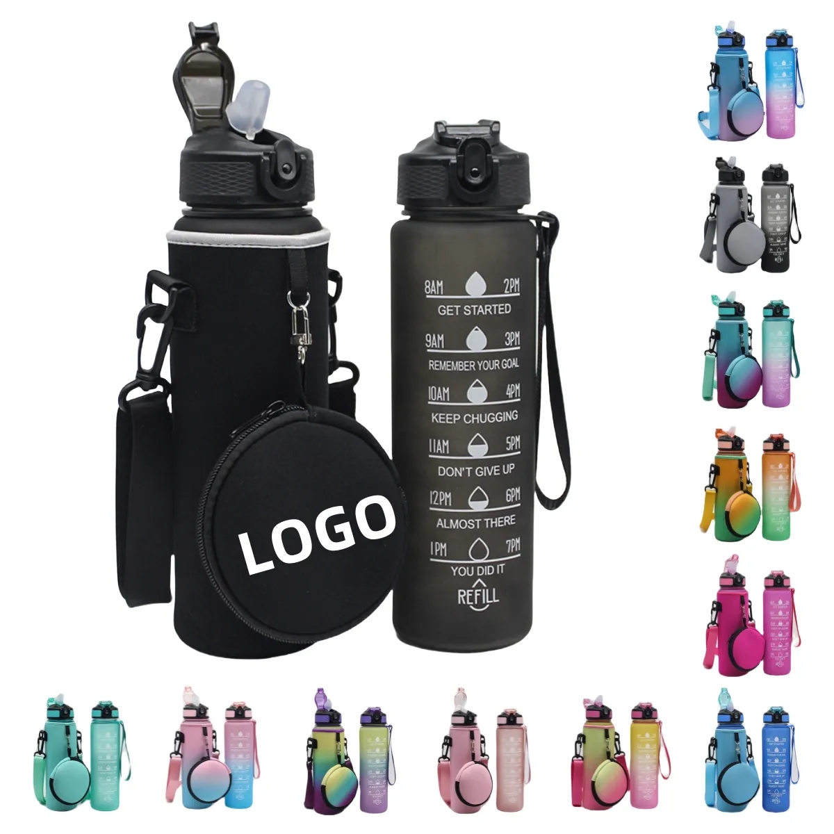 Neoprene Water Bottle Sleeve With Pouch 5