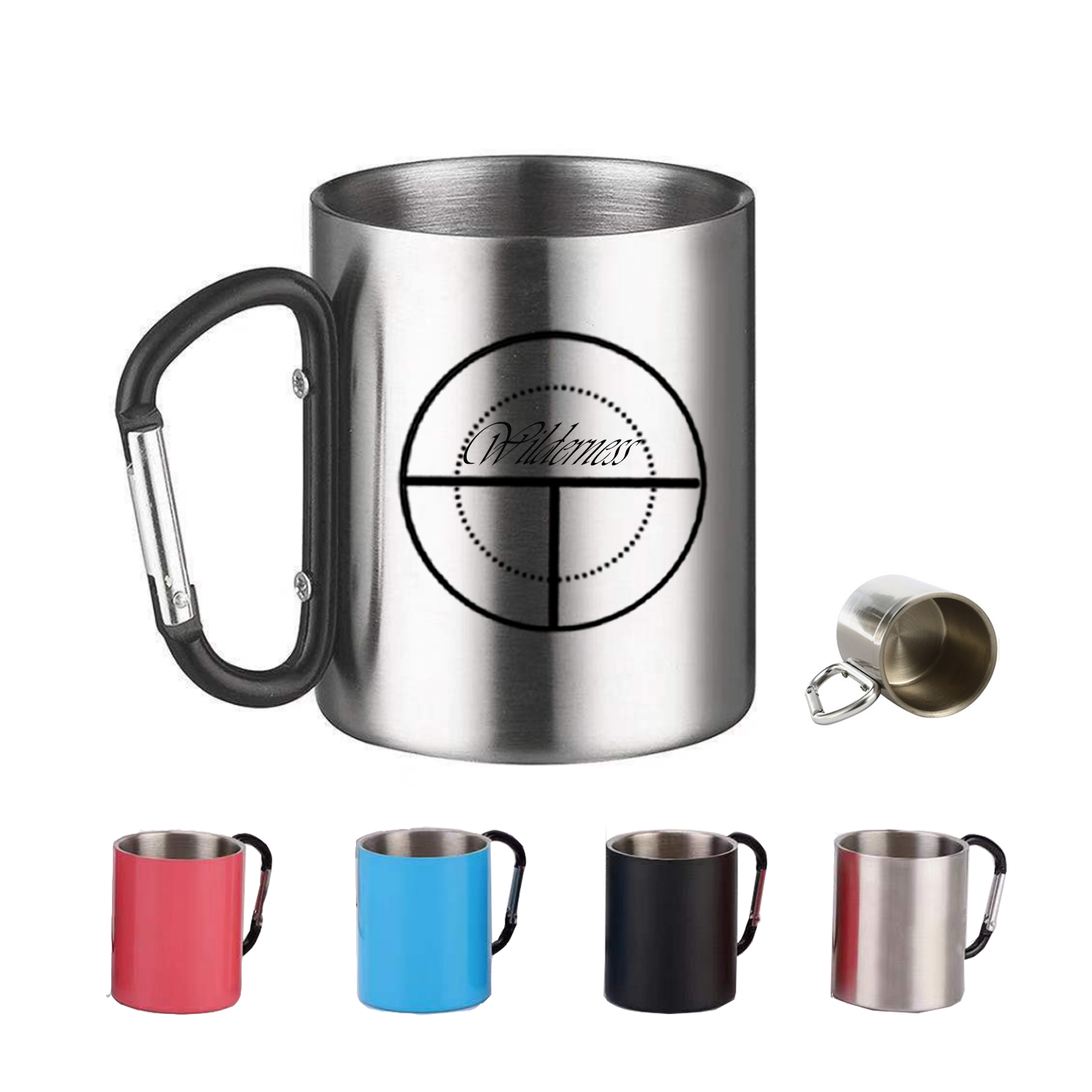 7.5 Oz Stainless Steel Coffee Mug with Mountain Buckle Handl 1