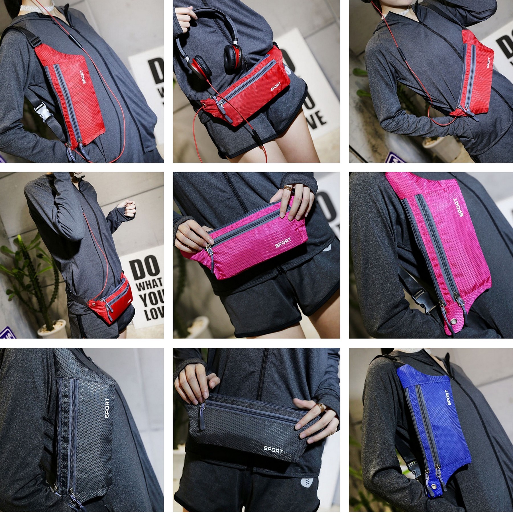 Crossbody Fanny Pack With Zipper Pockets Hands-Free Wallets 9