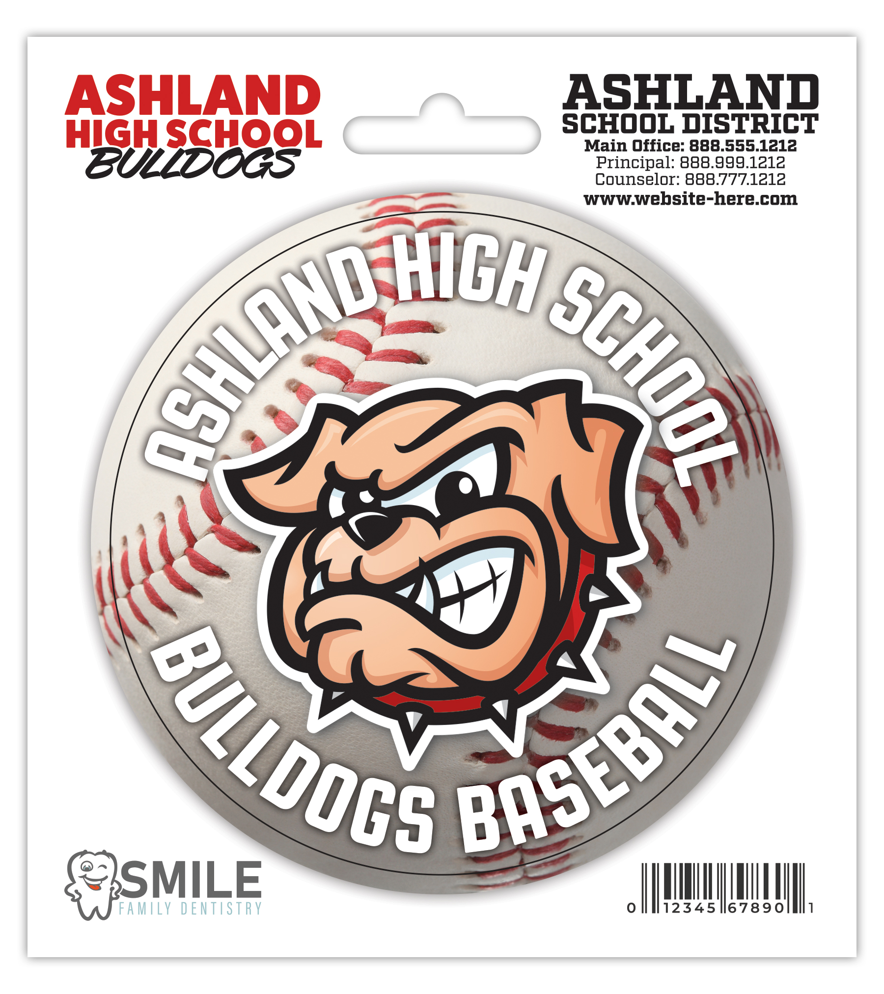 Magnet - 4.5" Diameter Circle Magnet Punch-Out Hanger (5.375" x 6") - 25 mil. 1