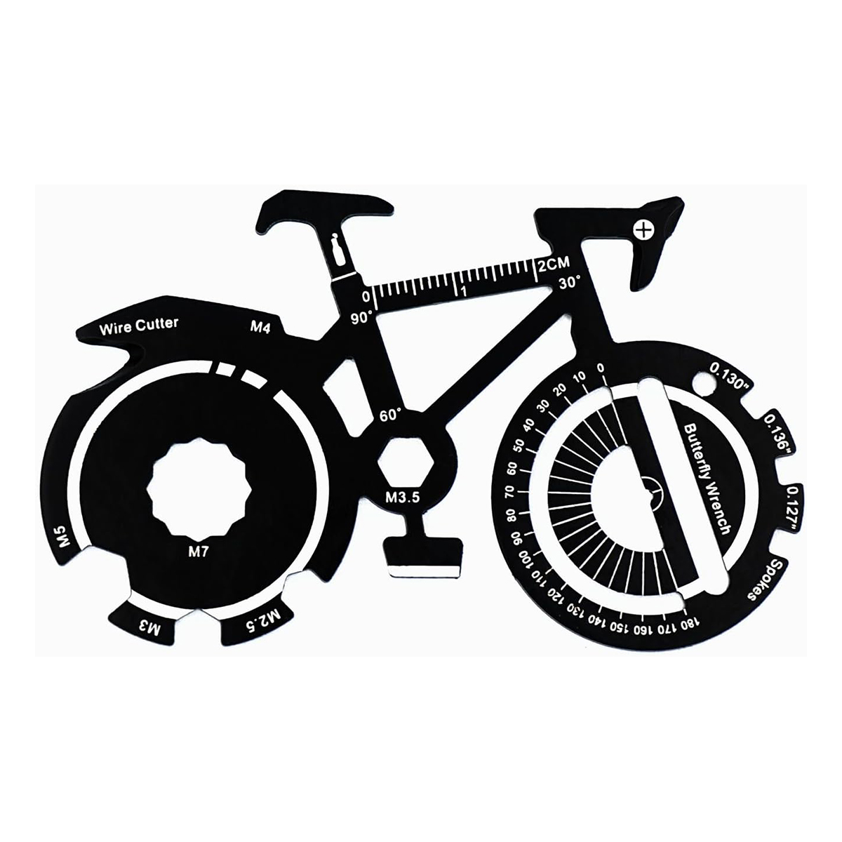 GearCard 20-in-1 Bike-Shaped Multi-Tool Card 13