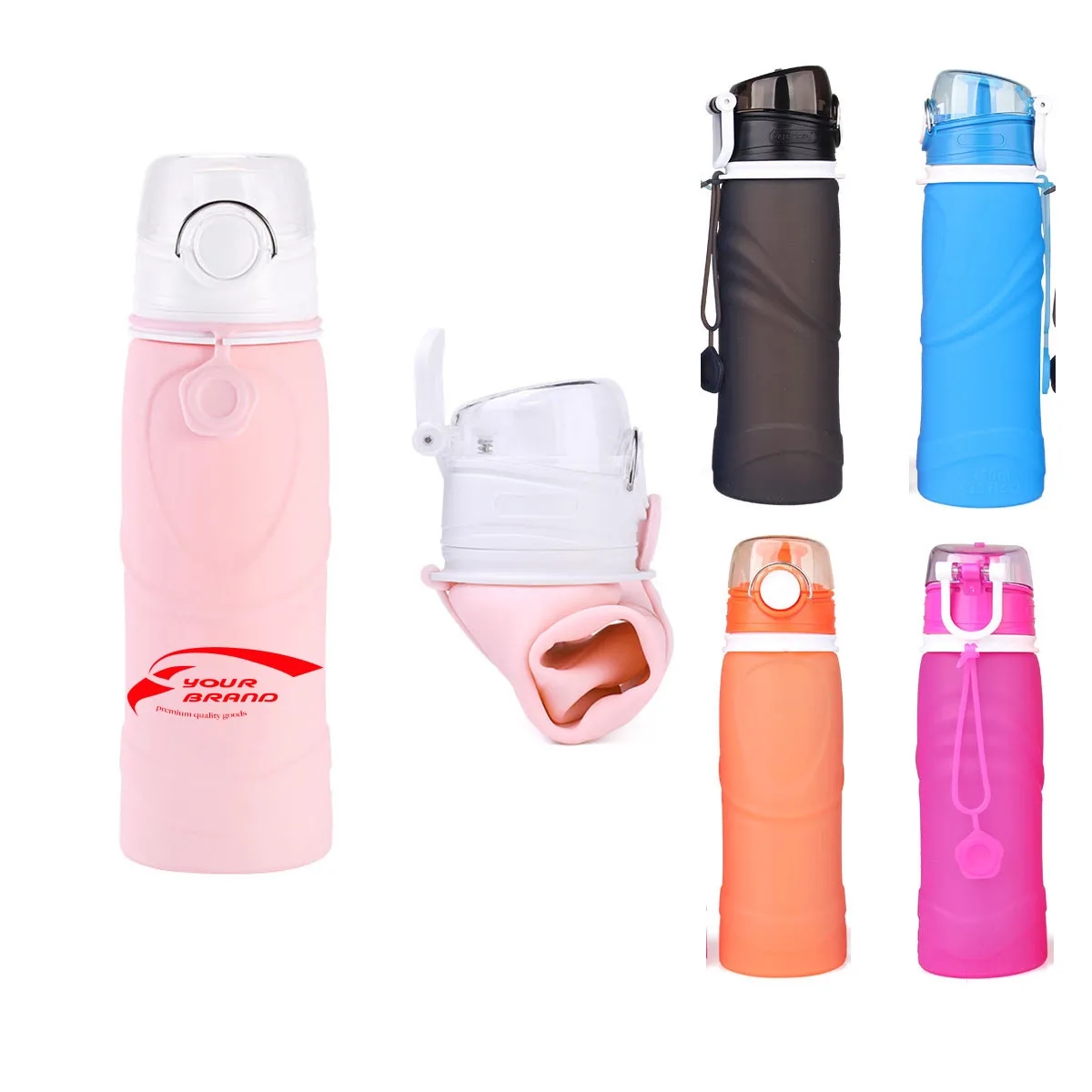 26OZ Collapsible Silicone Water Bottles Outdoor Box 2