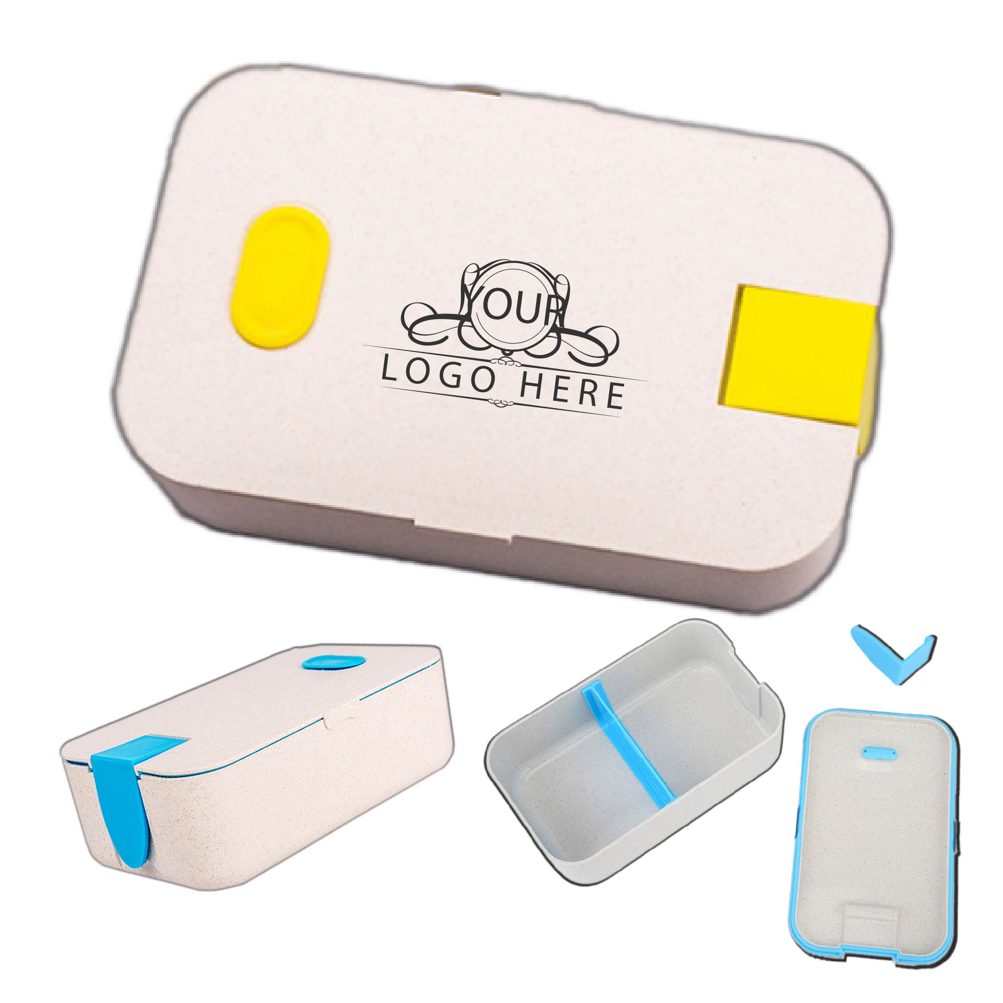 Wheat Straw Lunch Set With Phone Holder 1