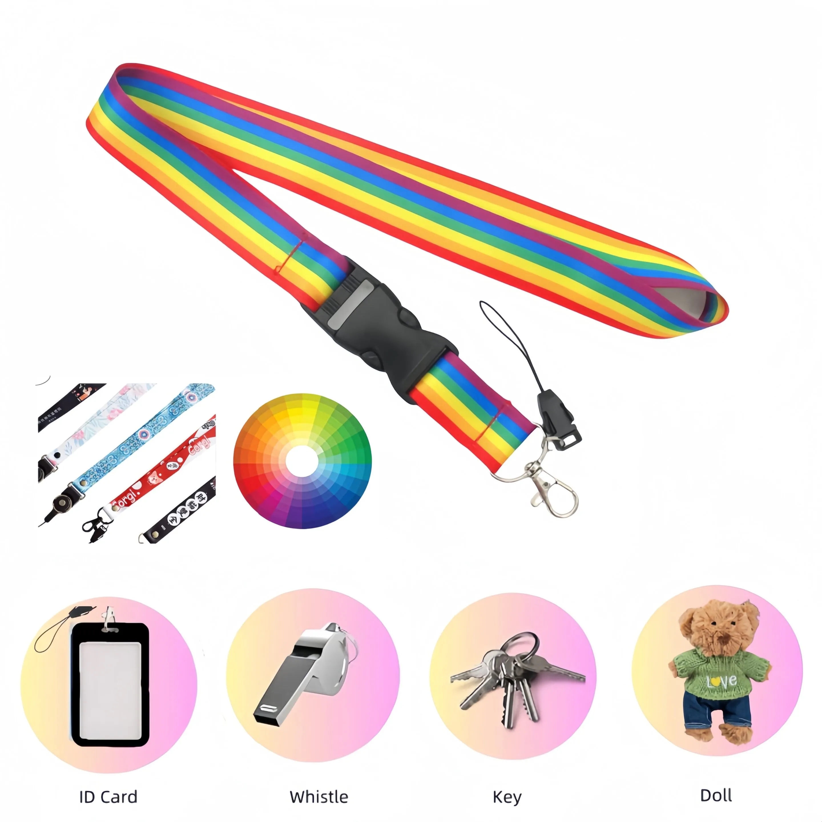 ID Card Rainbow Lanyard 2