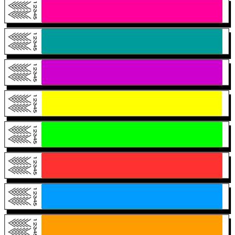 1" Tyvek Wristband - Neon Colors 2