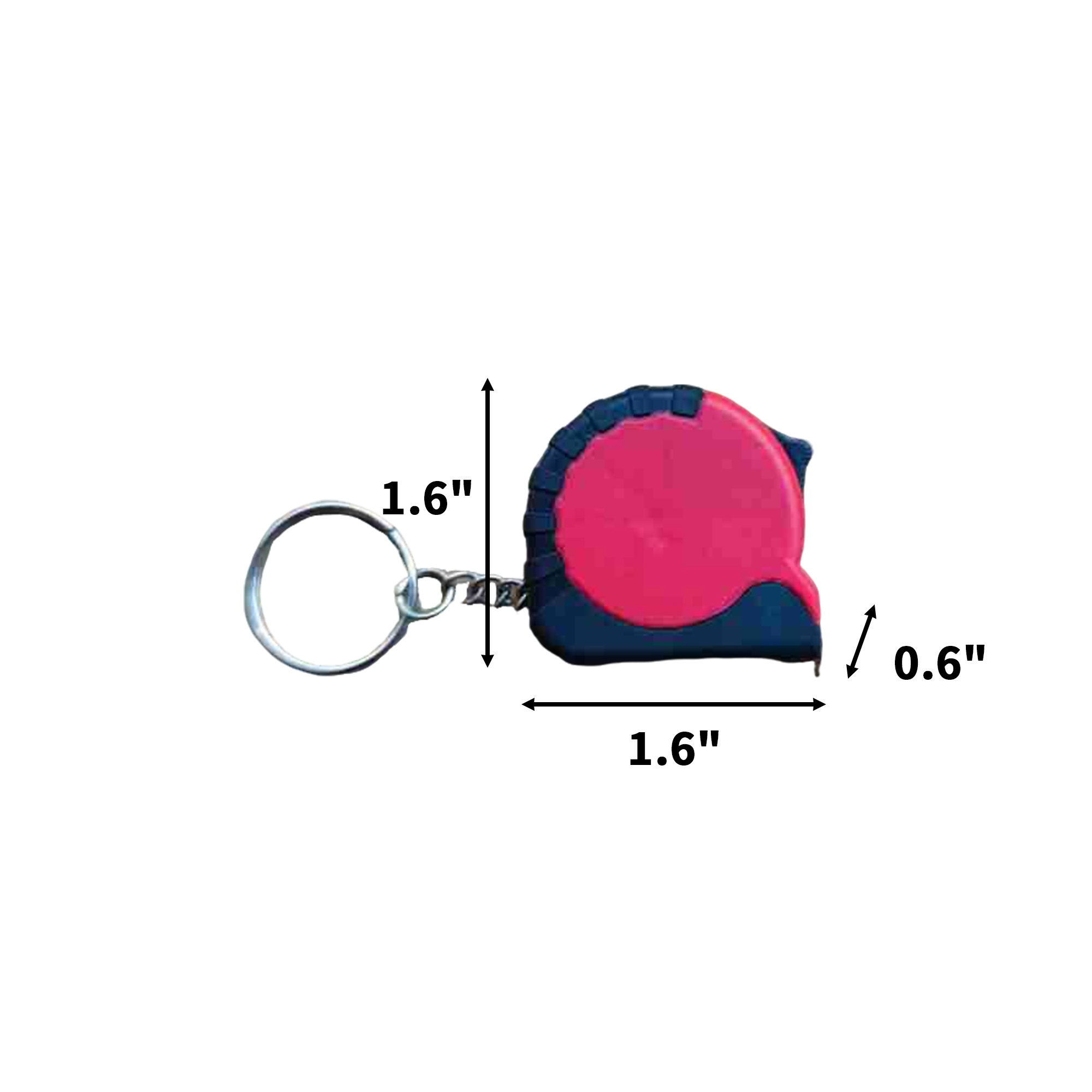 Mini Tape Measure Key Ring 39" Self Lock Retract With Grip 7