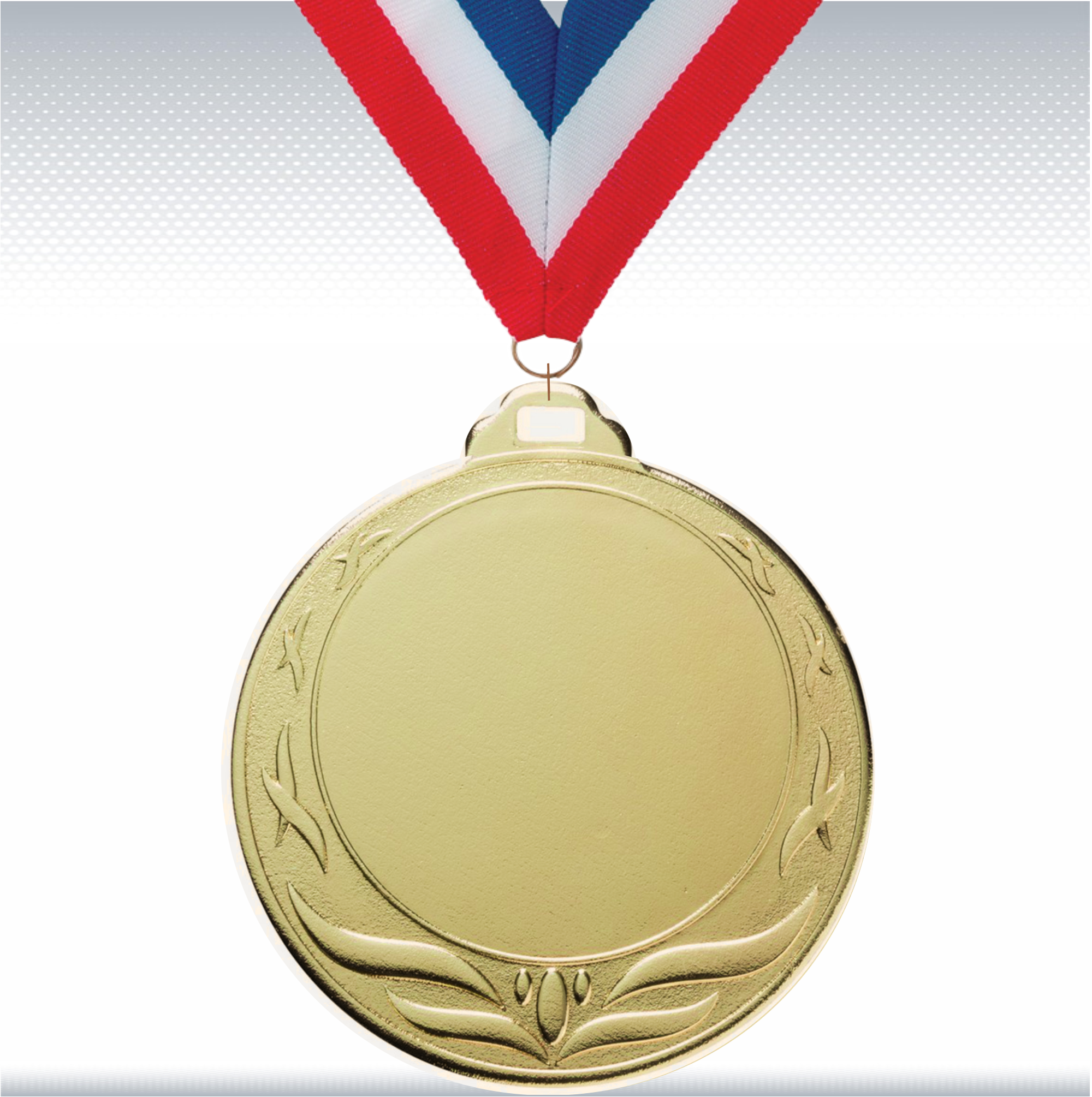 2 3/4" Bright Gold Insert Medal 6