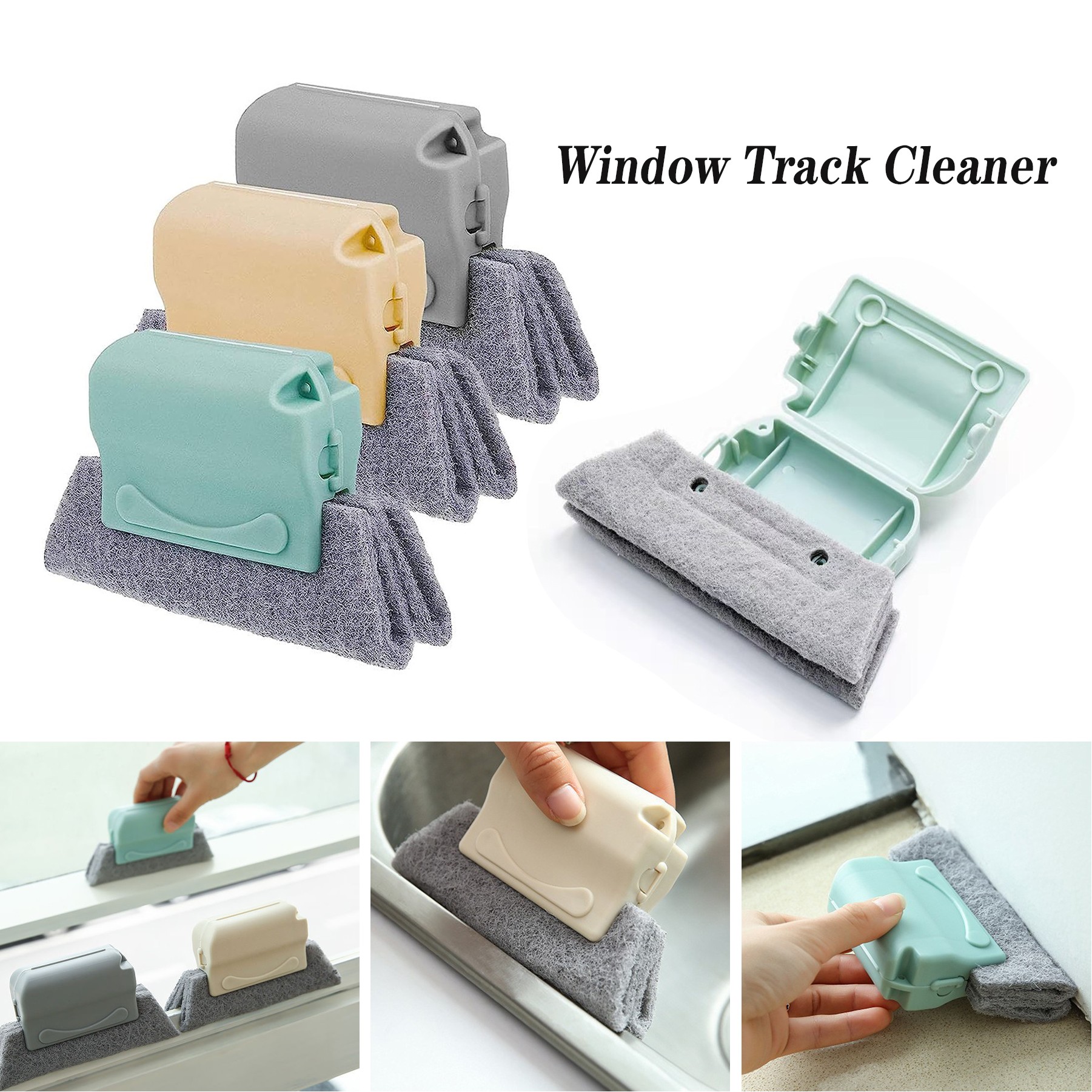 Hand-held Magic Window Track Cleaning Tools Set 2