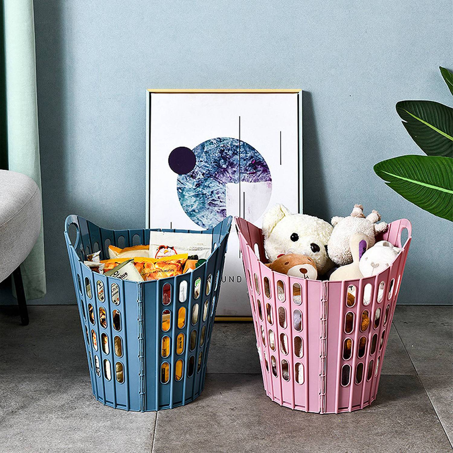 Plastic Foldable Laundry Basket 5